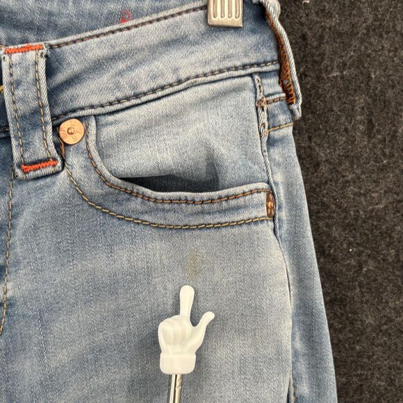 True Religion Jennie Curvy Skinny Jeans Women's 24 Light Wash Blue Stretch Denim - Picture 3 of 15